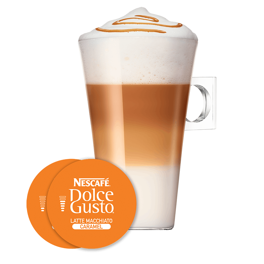 CARAMEL LATTE MACCHIATO NESCAFÉ® Dolce Gusto® kapszula és csésze