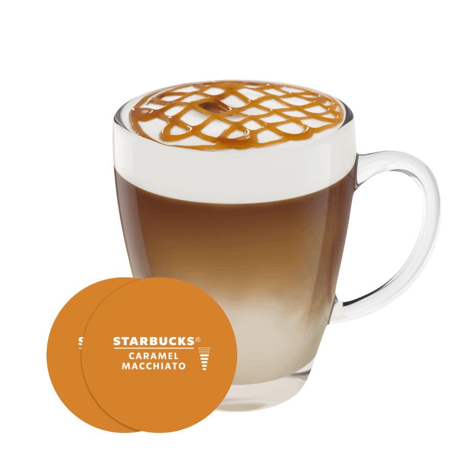 STARBUCKS CARAMEL MACCHIATO NESCAFÉ® Dolce Gusto® kapszula és csésze