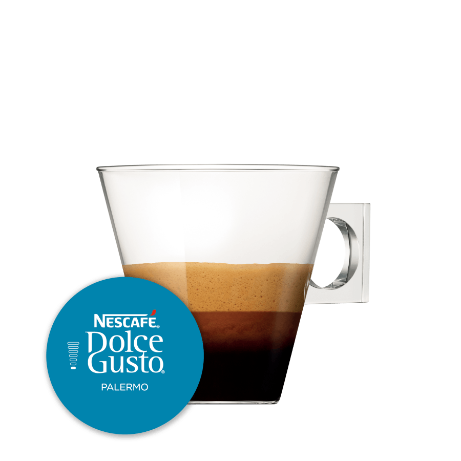 Espresso Palermo NESCAFÉ® Dolce Gusto® kapszula és csésze